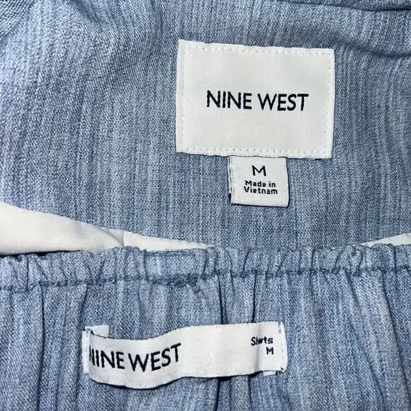 Nine West Women’s M blue Blazer & Shorts Business Set NEW - Picture 9 of 14